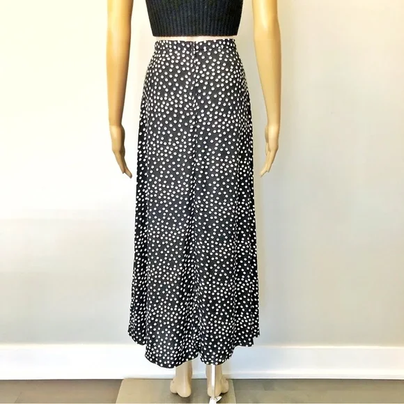 SUZY SHIER Gorgeous Polka Dots Boho  Pattern Cottagecore Summer Maxi Skirt.Small - Picture 4 of 13